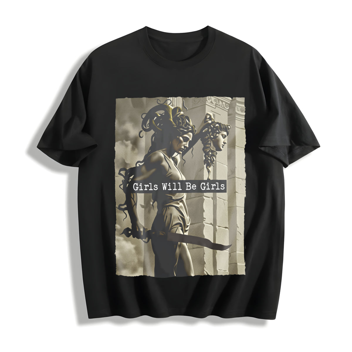 Girls Will Be Girls Cotton T-Shirt in Black