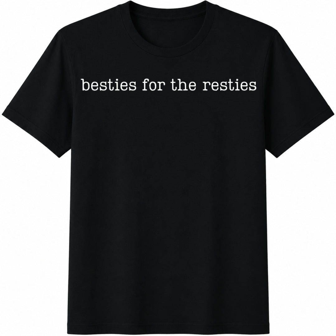 Besties for the Resties Cotton T-Shirt in Black