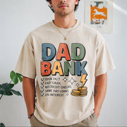 Dad Bank Accountant Daddy Vintage Washed T-Shirt in Beige