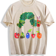 The Very Hungry Caterpillar vintage washed oversized T-shirt in Beige