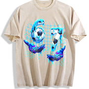 67 Soccer Vintage Washed T-Shirt in Beige