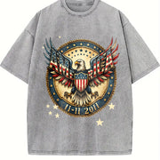 Coastal Granddaughter Urban Explorer Statement Sun-faded Vintage Washed T-Shirt in Gray