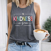 Long-sleeve for Spring and Autumn Women's Color Cotton Tank Top in Gray