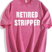 Hilarious For Strippers With Bold Designs vintage washed oversized T-shirt in Red