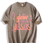 Walk, Shine Like Vintage Washed T-Shirt in Brown