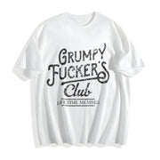 Grumpy F*ckers Club Sarcastic Novelty for Classic Cotton T-Shirt in White