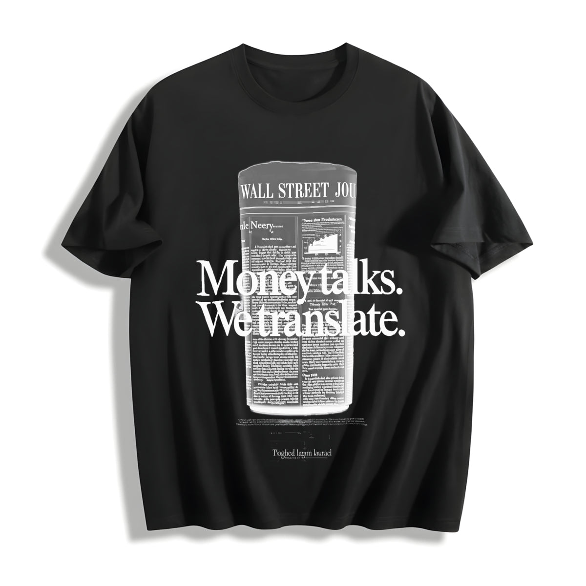 Wsj Money Talks We Translate Cotton T-Shirt in Black