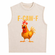 Chicken Vintage Washed Tank Top in Beige