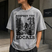 Respect the Locals Bigfoot Vintage Washed T-Shirt in Gray