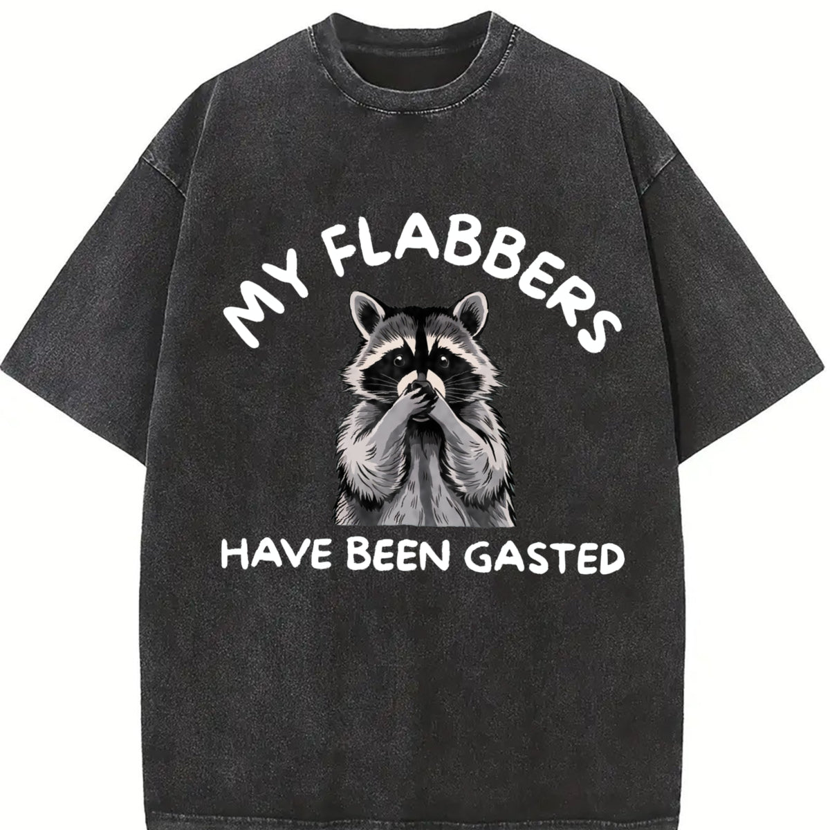 My Flabbers Have Been Gasted Vintage Washed T-Shirt in Black