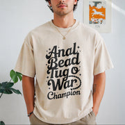 Embarrassing Naughty Inappropriate Adult Humor Vintage Washed T-Shirt in Beige