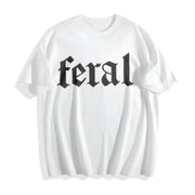 Feral Human Cotton T-Shirt in White