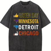 Go Pack Go Vintage Washed T-Shirt in Black
