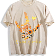 You Are My Sunshine Vintage Washed T-Shirt in Beige