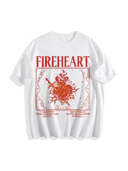 Fireheart Aelin Galathynius Cotton T-Shirt in White
