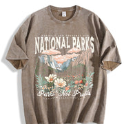 National Parks Not Profits Vintage Washed T-Shirt in Brown