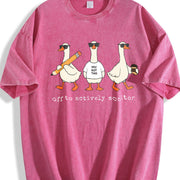 Off to Actively Monitor Goose Vintage Washed T-Shirt in Red