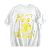 Easy Peasy Lemon Squeezy Cotton T-Shirt in White