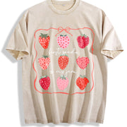First Grade Teacher Vintage Washed T-Shirt in Beige