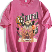 Be Natural Authentic Vintage Washed T-Shirt in Red
