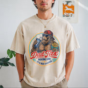 Dad Tax Fathers Day Vintage Washed T-Shirt in Beige