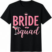 Bride Squad Cotton T-Shirt in Black