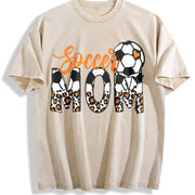 Soccer Mom Vintage Washed T-Shirt in Beige