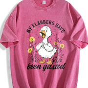 My Little Duck Batik Brand Vintage Washed T-Shirt in Red