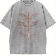 The Bat Boys Acotar The Bat Boys The Night Court vintage washed oversized T-shirt in Gray