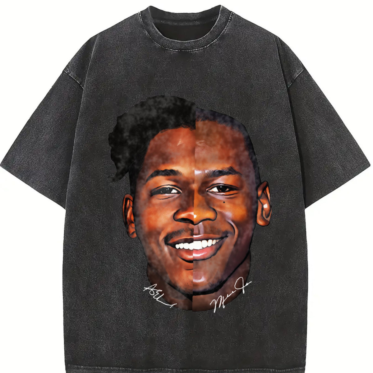 Anthony Edwards Wolves vintage washed oversized T-shirt in Black