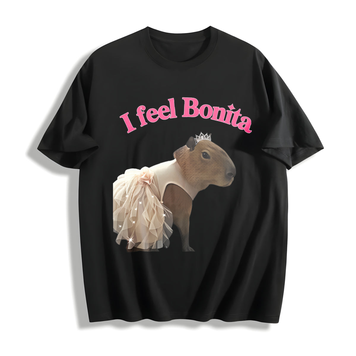I Feel Bonita Cotton T-Shirt in Black