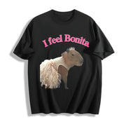 I Feel Bonita Cotton T-Shirt in Black