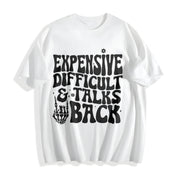 Expensive Difficult and Talks Back Cotton T-Shirt in White