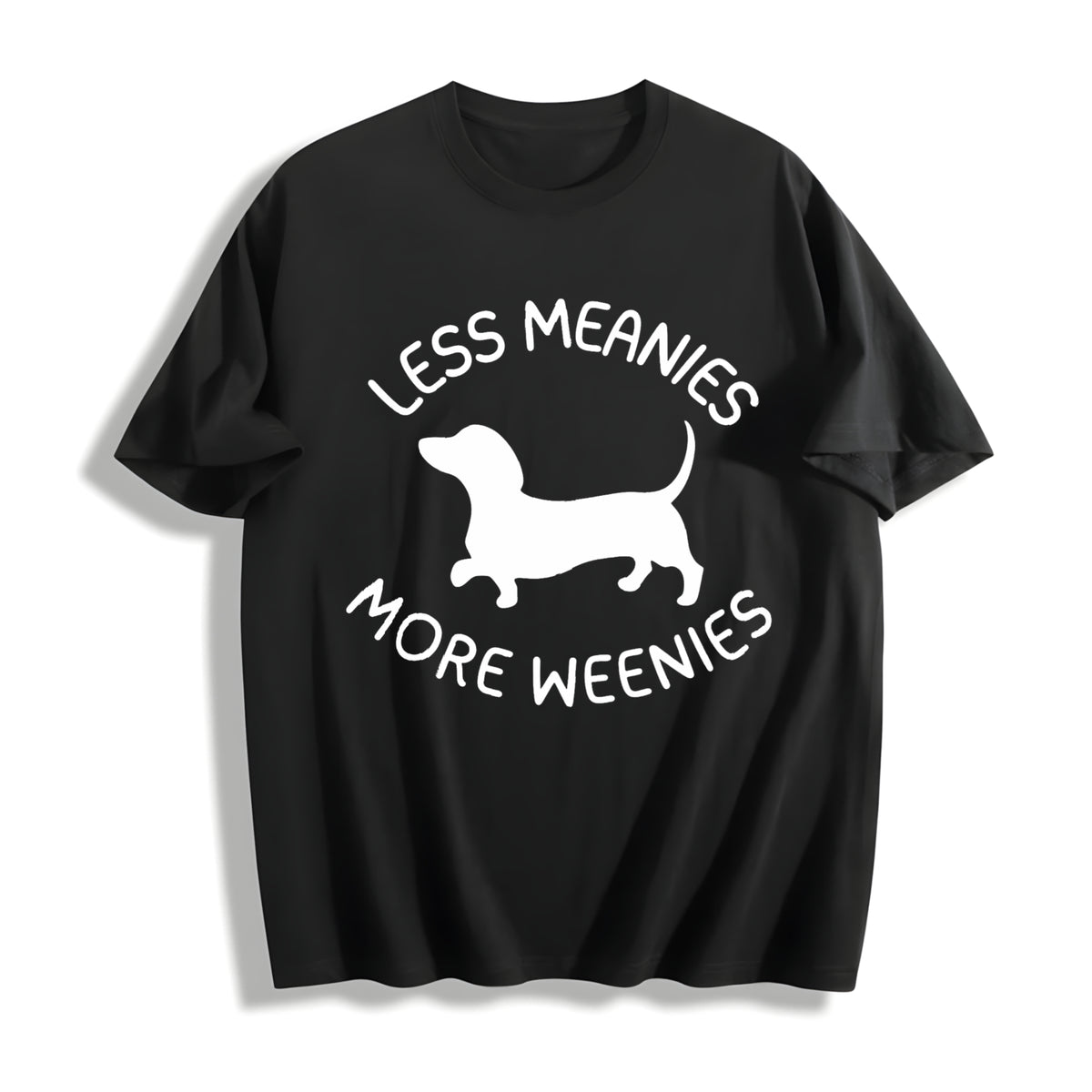 Dachshund Wiener Dog Cotton T-Shirt in Black