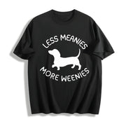 Dachshund Wiener Dog Cotton T-Shirt in Black