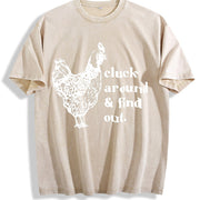 Stretch Chicken Vintage Washed T-Shirt in Beige
