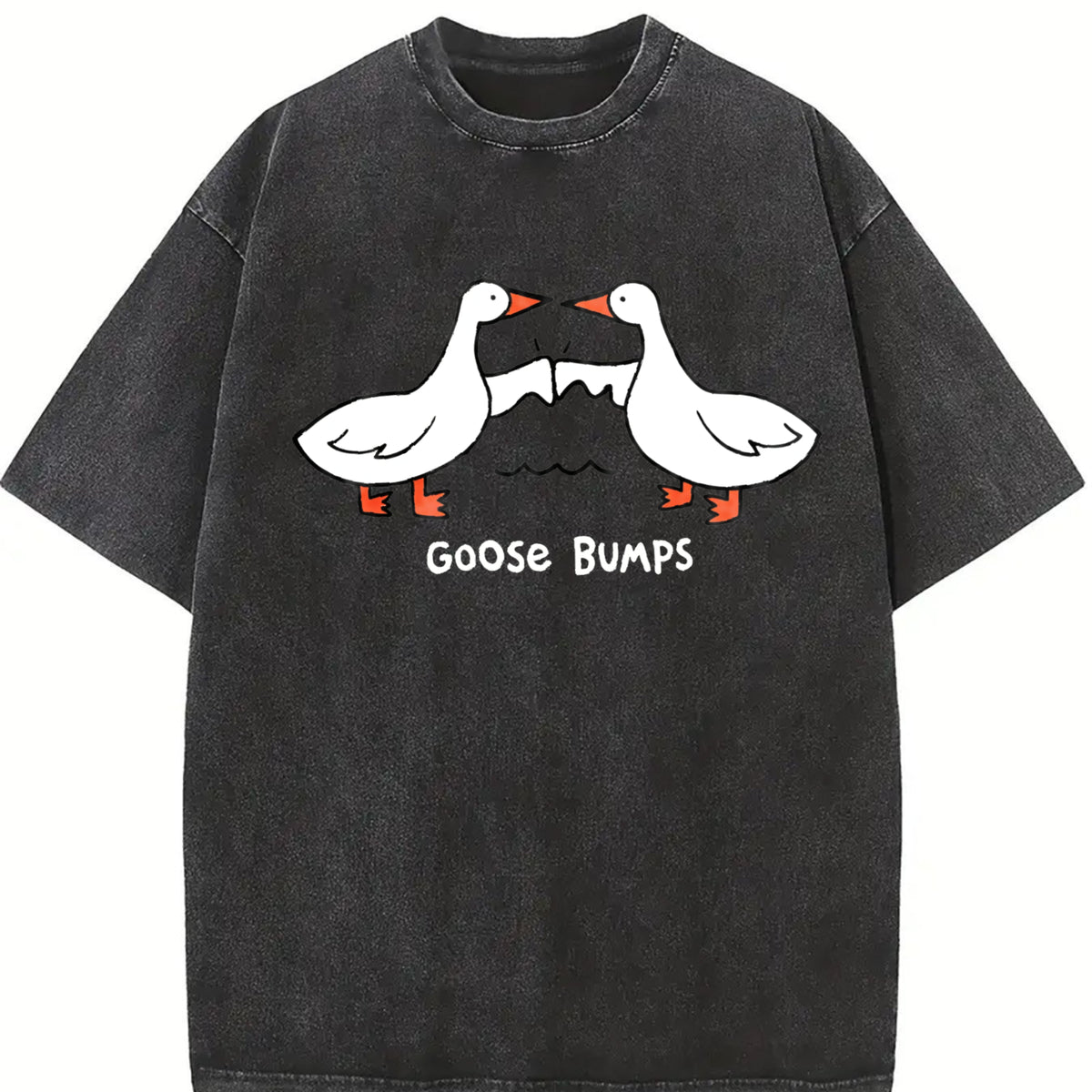 Goose Bumps vintage washed oversized T-shirt in Black