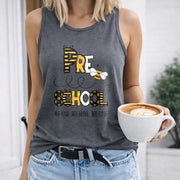 Bee Kind Bee Brave Bee Lieve Regular Vest Women's Color Cotton Tank Top in Gray