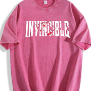 Invincible Superhero Sleeveless Tank Vintage Washed T-Shirt in Red