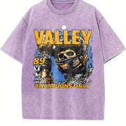 Valley Champions Only Racing Skull Tank Vintage Washed T-Shirt in Purple