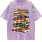 Black History Month Black Leaders African American vintage washed oversized T-shirt in Purple