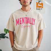 Mentally Spicy Vintage Washed T-Shirt in Beige
