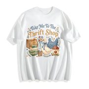 Take Me to the Thrift Shop Cotton T-Shirt in White