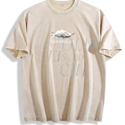 Bomboclat Fish Meme Vintage Washed T-Shirt in Beige