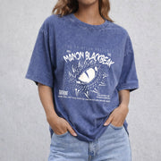 Manon Blackbeak vintage washed oversized T-shirt in Blue