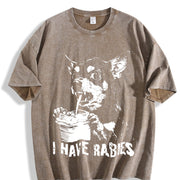 I Have Rabies Vintage Washed T-Shirt in Brown