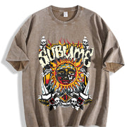 Sublime Sun Distressed Vintage Washed T-Shirt in Brown
