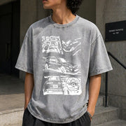Toyota Supra JDM Vintage Washed T-Shirt in Gray