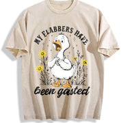 My Little Duck Batik Brand Vintage Washed T-Shirt in Beige