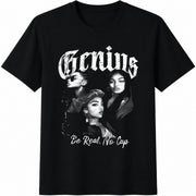 Street Genius Statement Cotton T-Shirt in Black